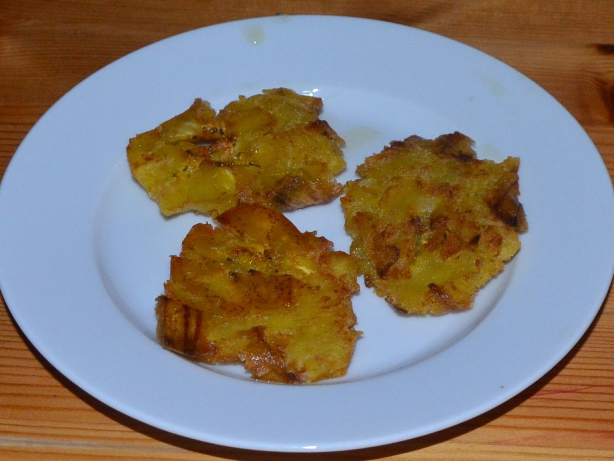 Haitian Fried Green Plantains(Bannann Peze)