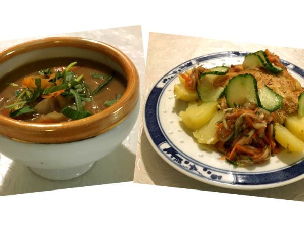 Norwegian Brun Suppe (Brown Soup) and Skinkegrateng (Ham and Macaroni&nbsp;Casserole)