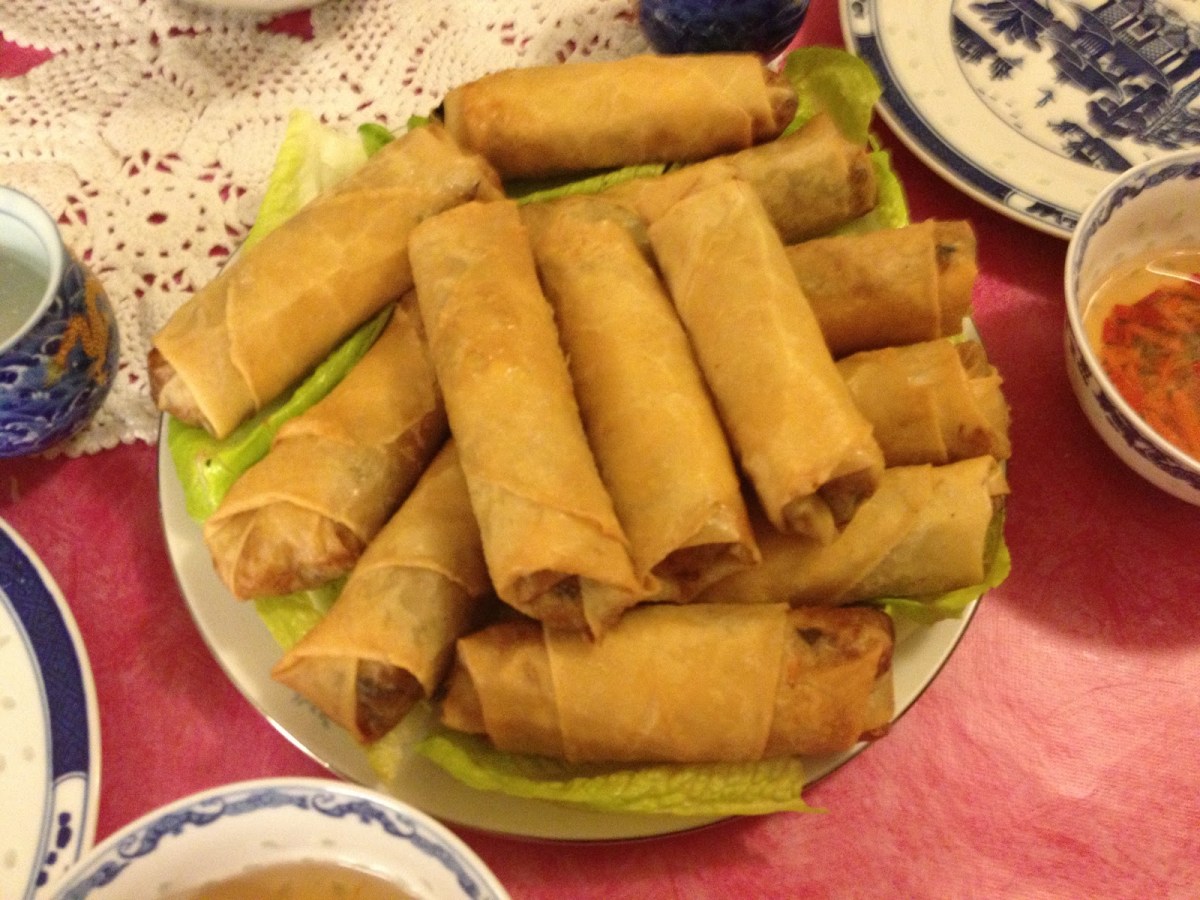 Chinese and Vietnamese Egg Rolls and Crispy&nbsp;Springrolls