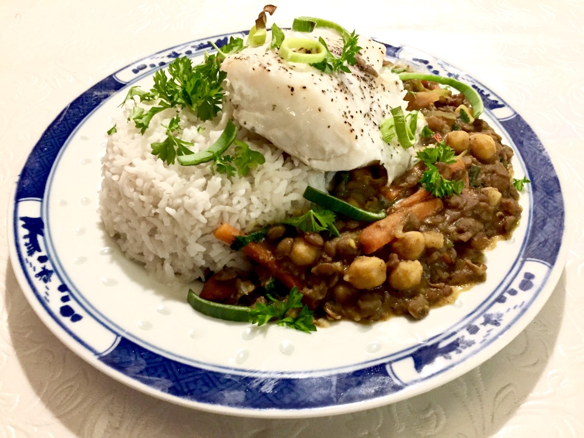 Baked Cod with Lentil Curry and Coconut&nbsp;Milk